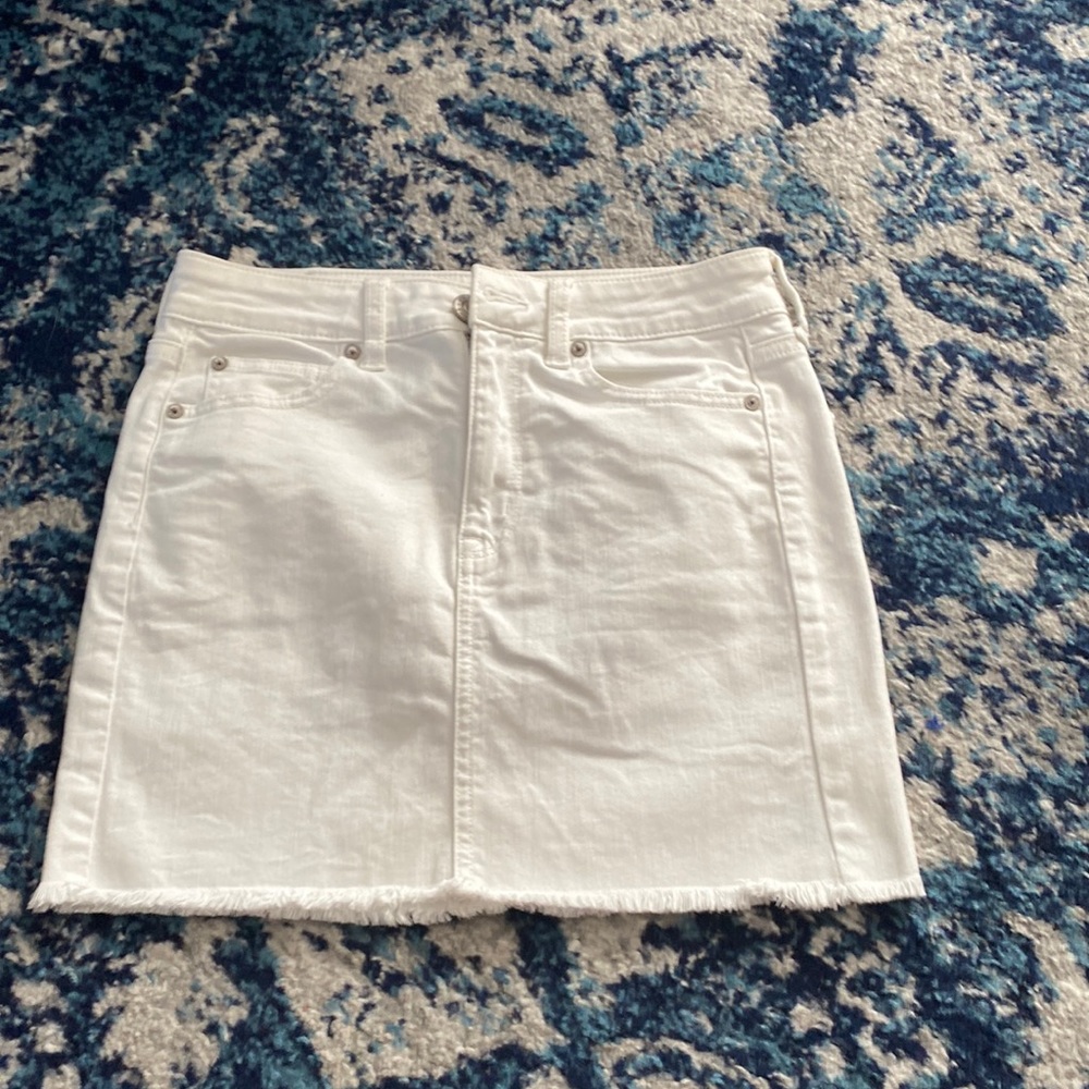 White American eagle jean skirt